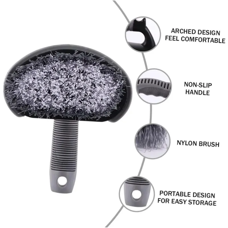 Car Tire Rim Brush Wheel Hub Cleaning Brushes Car Rim Scrubber Cleaner T-bend Handle Strong Brush Auto Washing Detailing Tools