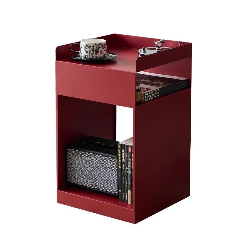 

Simple modern sofa side several home bedrooms Internet celebrity bedside table removable trolley cream wind storage side cabinet