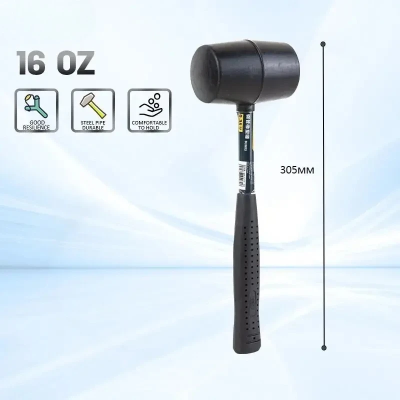 Durable Rubber Mallet Hammer for Woodworking Camping Tent Stakes - Soft Blow Floor Installing Tool without Damage view 2