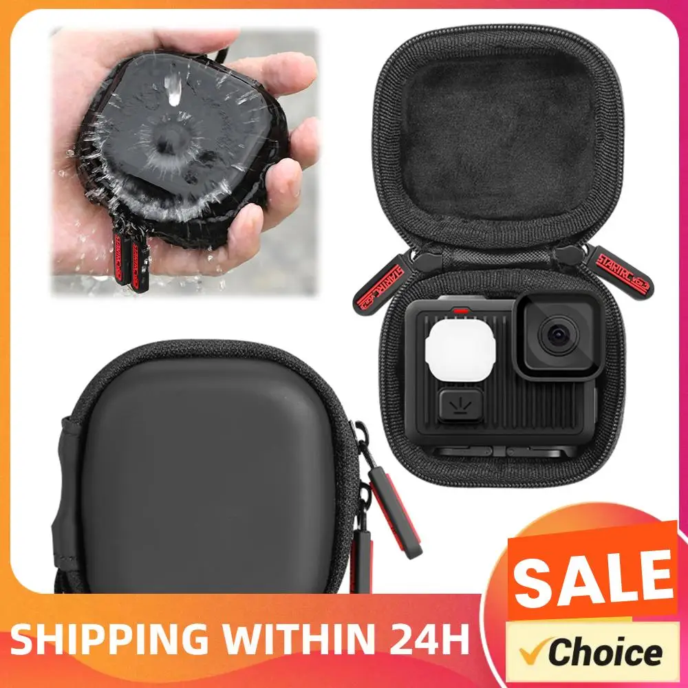 

Портативная сумка для хранения из полиуретана, подходящая для экшн-камер GoPro Hero, дорожный чехол для хранения с карабином, устойчивый к царапинам