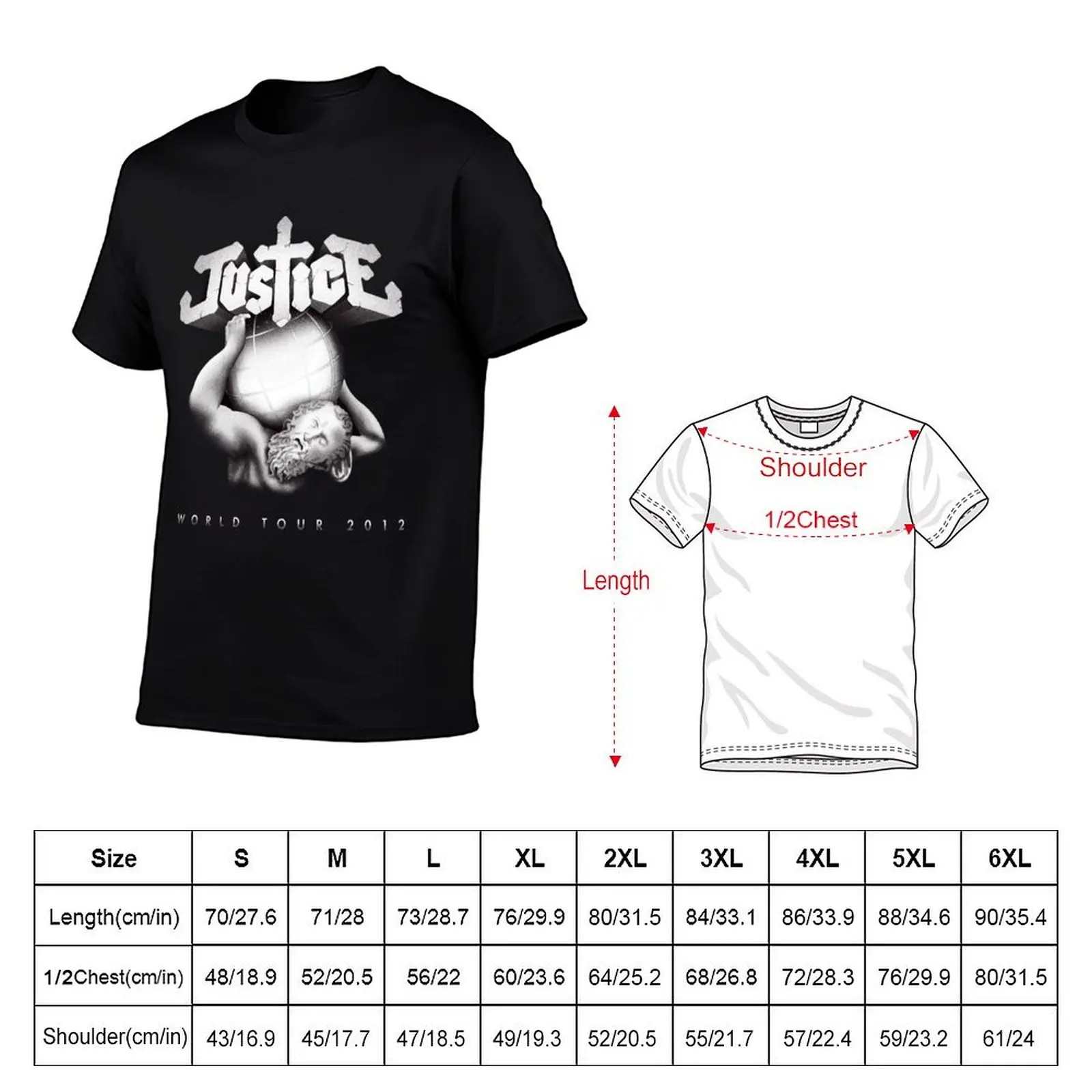 Justice World Tour T-Shirt Sweat Resistant Workout Tee Shirt