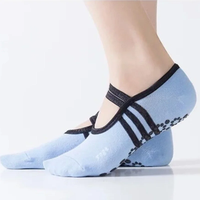 1 Pair Cotton Non-slip Yoga Socks Women Ballet Fitness Floor Socks Sports Socks Dance Socks Gym Socks Pilates Socks for Women image 3