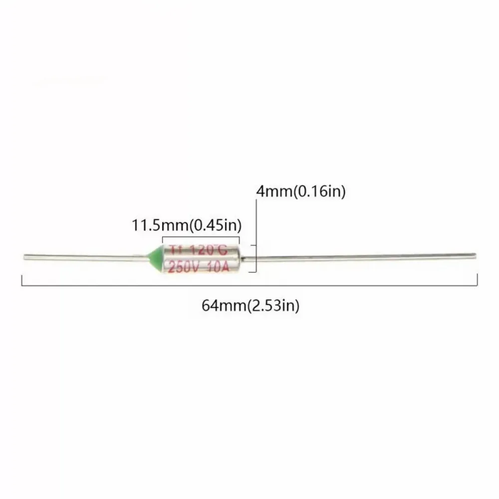 10Pcs TF Thermal Fuse RY 10A 250V Temperature 72C 77C 98C 110C 133C 135C 142C 157C 162C 170C 185C 192C 216C 227C 240C