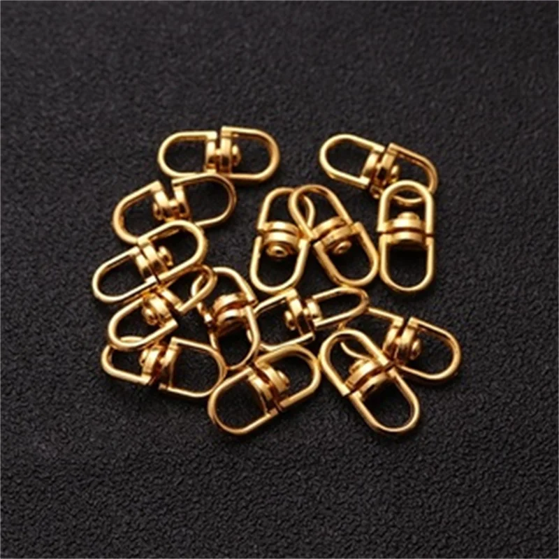 10pcs Metal Swivel Hook Clasp 20mm Bag Pendant Keychain Component Kc Gold/Gold/Silver Color Connector For Diy Jewelry Making