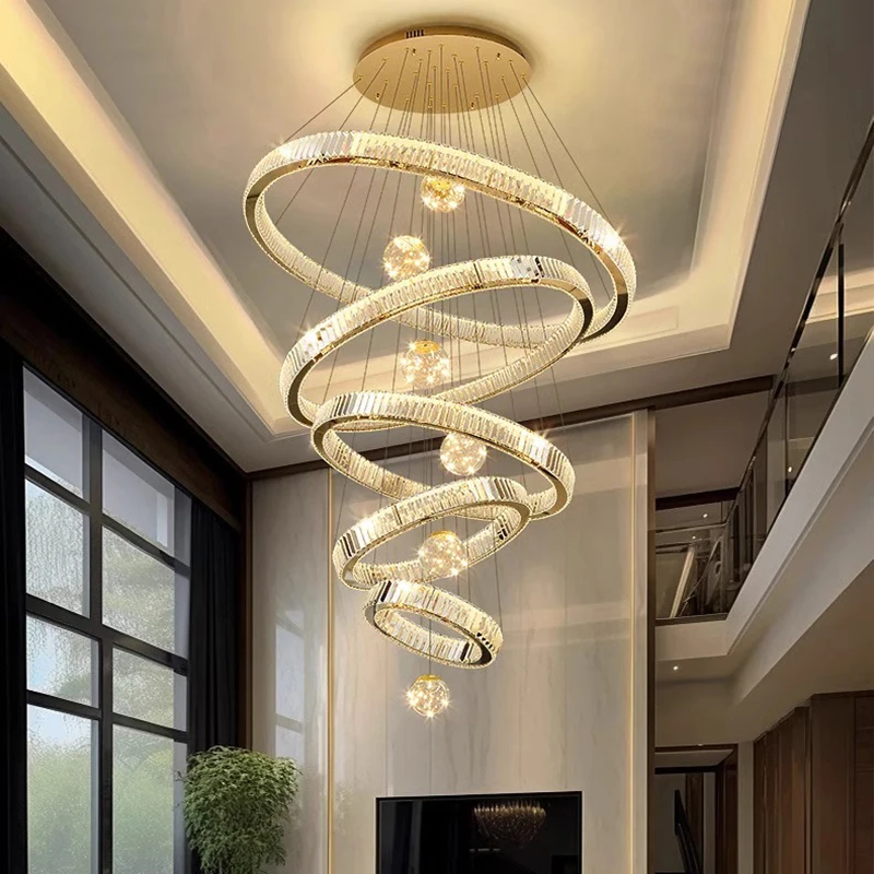 

Modern home decor led lights pendant light lamps forstaircase Chandeliers for living room hanging light indoor lighting