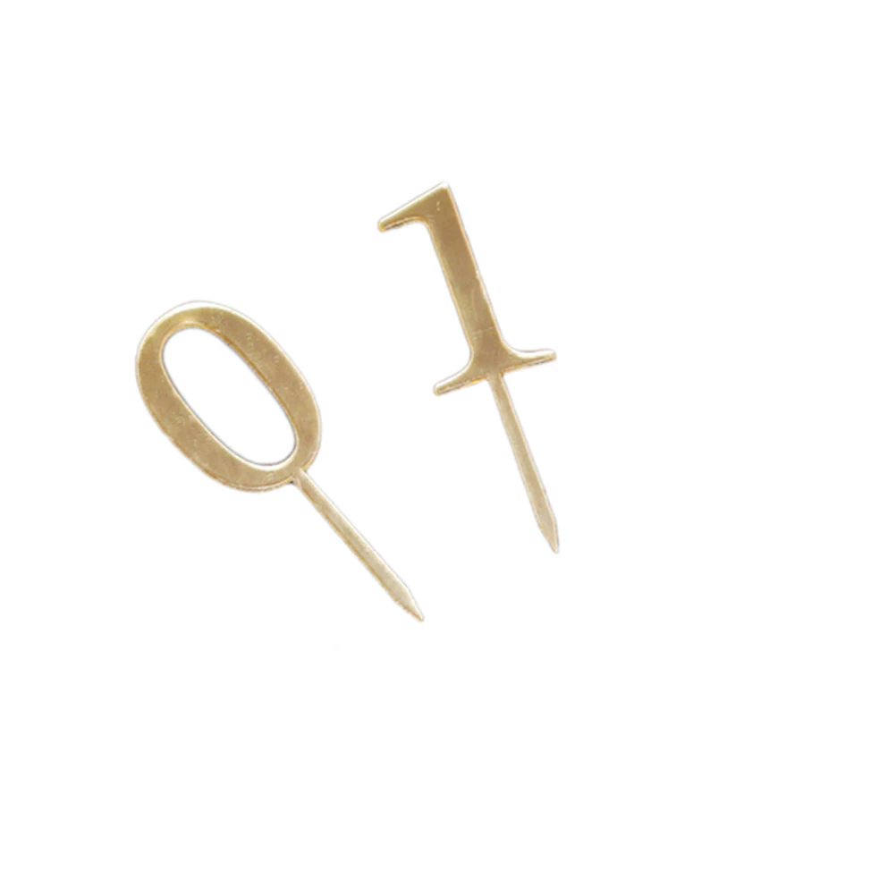

10 Pcs Gold Acrylic Number Cake Topper Birthday Supplies Decoration Numbers Big Toppers Cupcake Picks Food Decoration Party