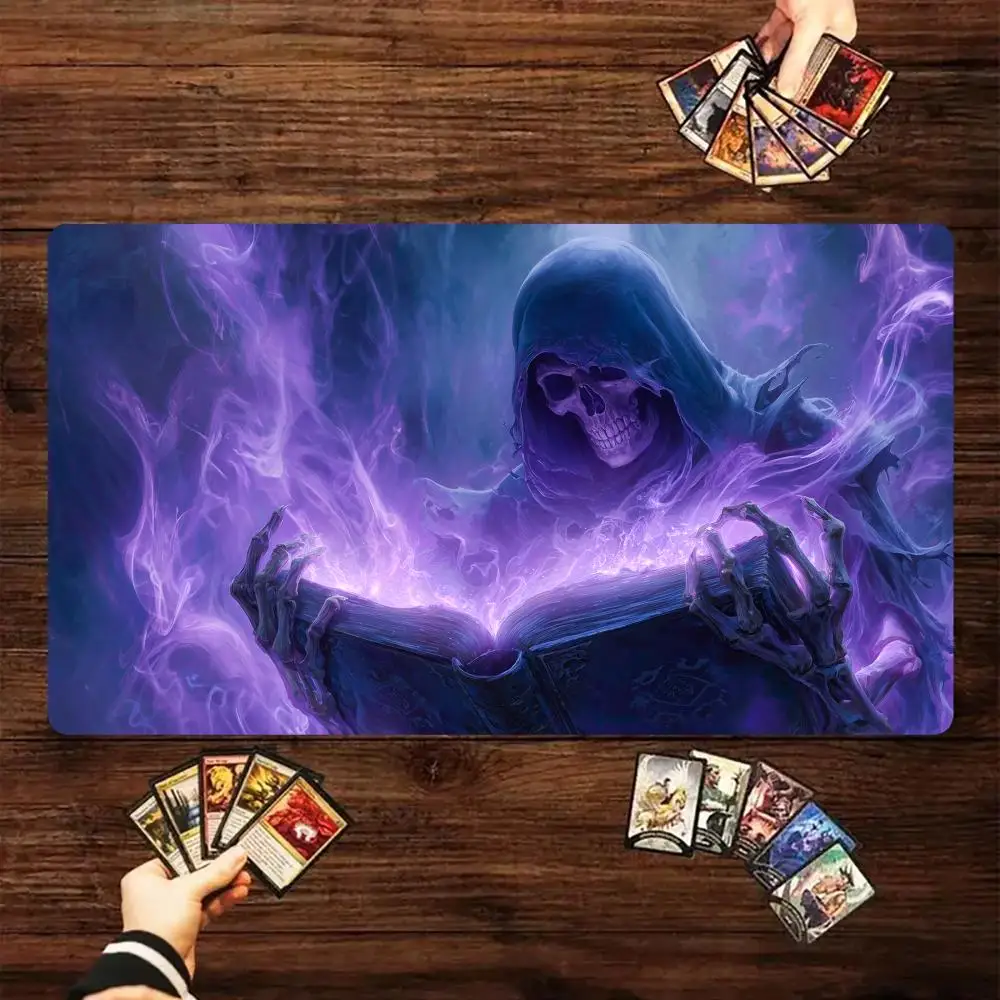 Mysterious Skeleton Warlock Magic Card Battle Mat TCG Playmat Anti-slip Base 35X60CM Gathering Gaming Mat Board Game Mat for TCG