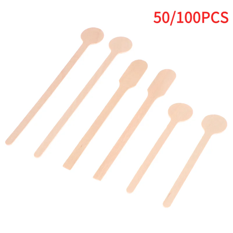 

100/50 шт. кофейные палочки, одноразовые деревянные мешалки для кофе, горячая и холодная питьевая палочка для перемешивания напитков, биоразлагаемая посуда