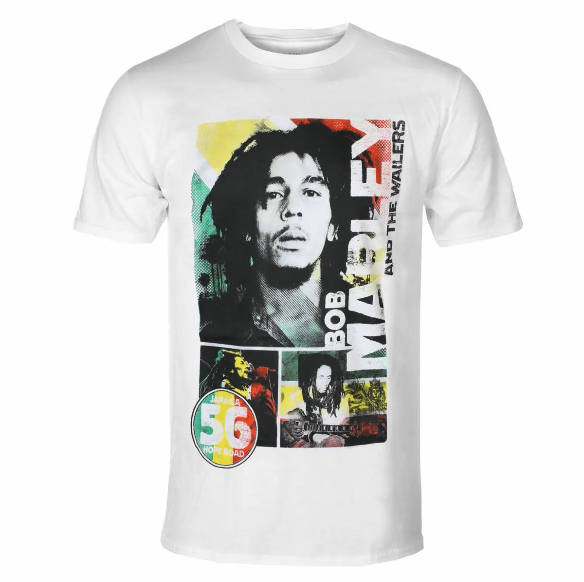 Bob Marley 56 Hope Road T-Shirt Unisex Reggae Music Graphic Tee for Men Women Vintage Jamaican Rasta Streetwear Top