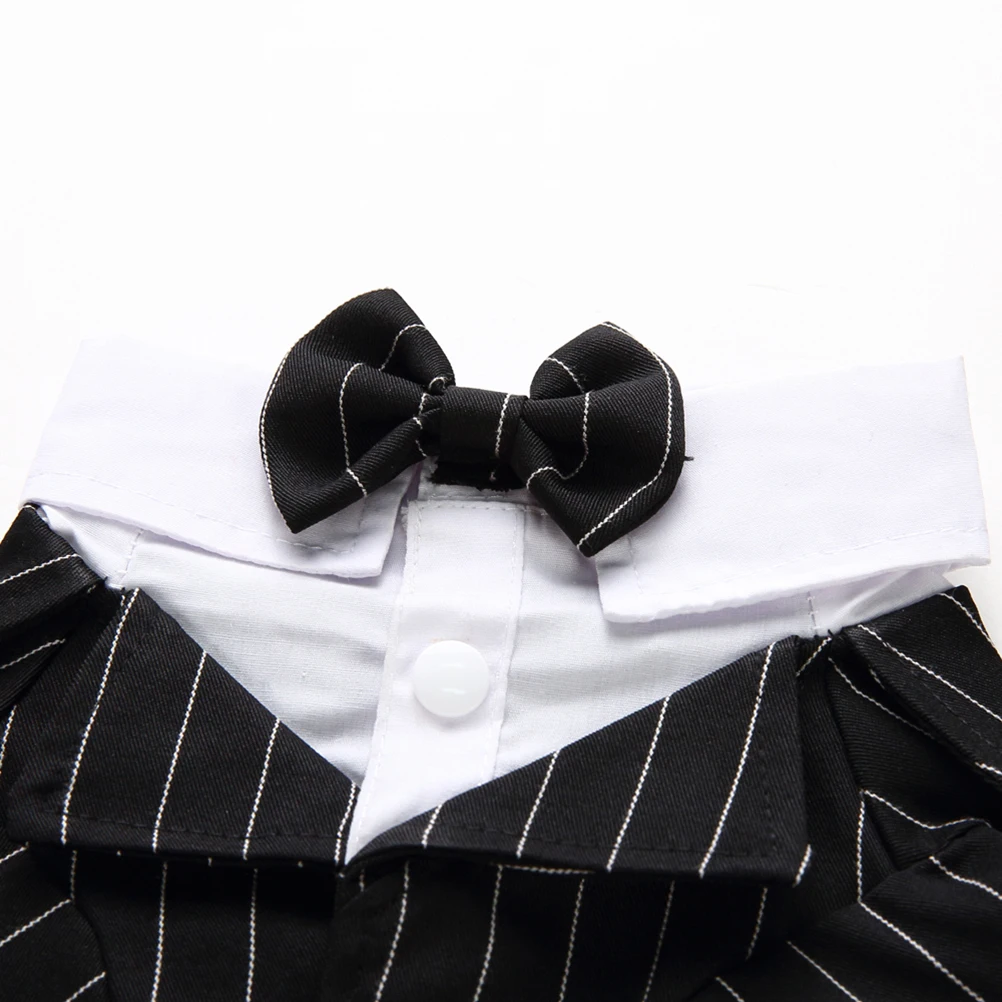 

Pet Dog Tuxedo Outfits Apparel Puppy Formal Clothing Bow Tie Suit Clothes Costume