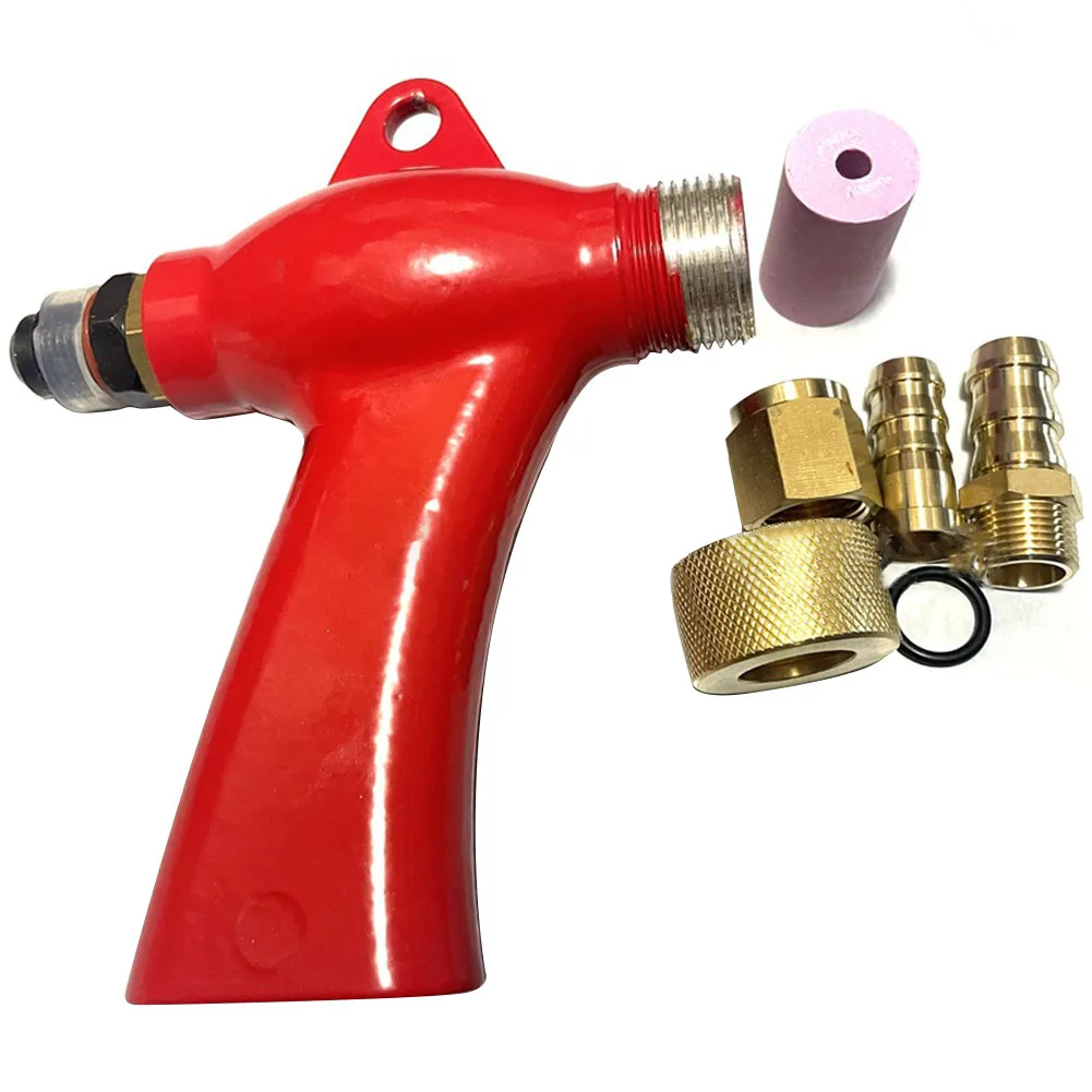 

Aluminum Alloy Blaster Handheld Sandblaster Kit Ergonomic Grip Design Aluminum Alloy Sandblaster Red DIY Projects