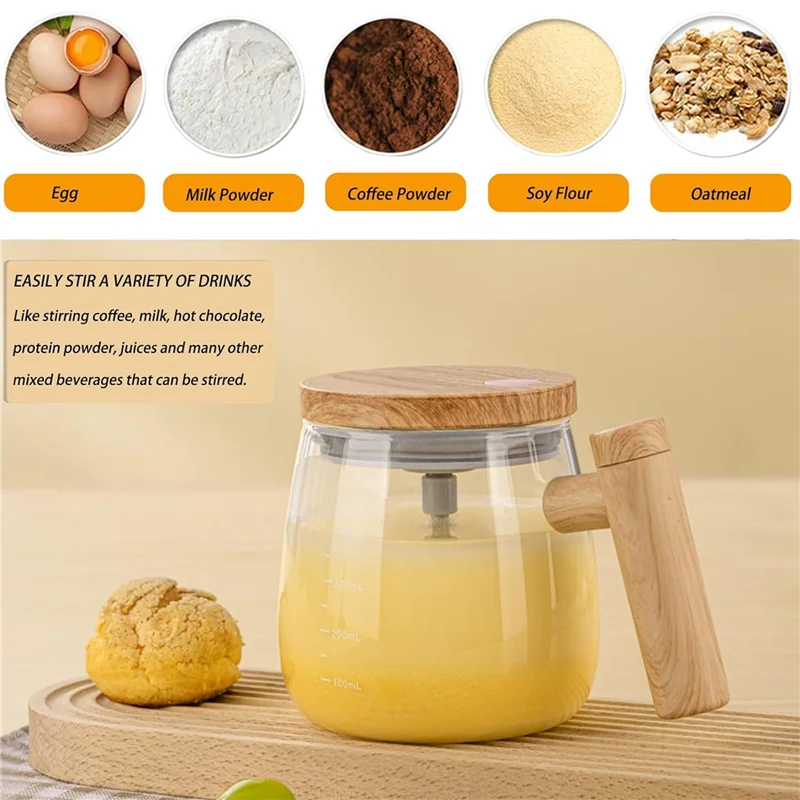 

B03C-2X Self Stirring Mug, Electric High Speed Mixing Cup, Self Stirring Coffee Mug, Glass Automatic Stirring Cup For Coffee