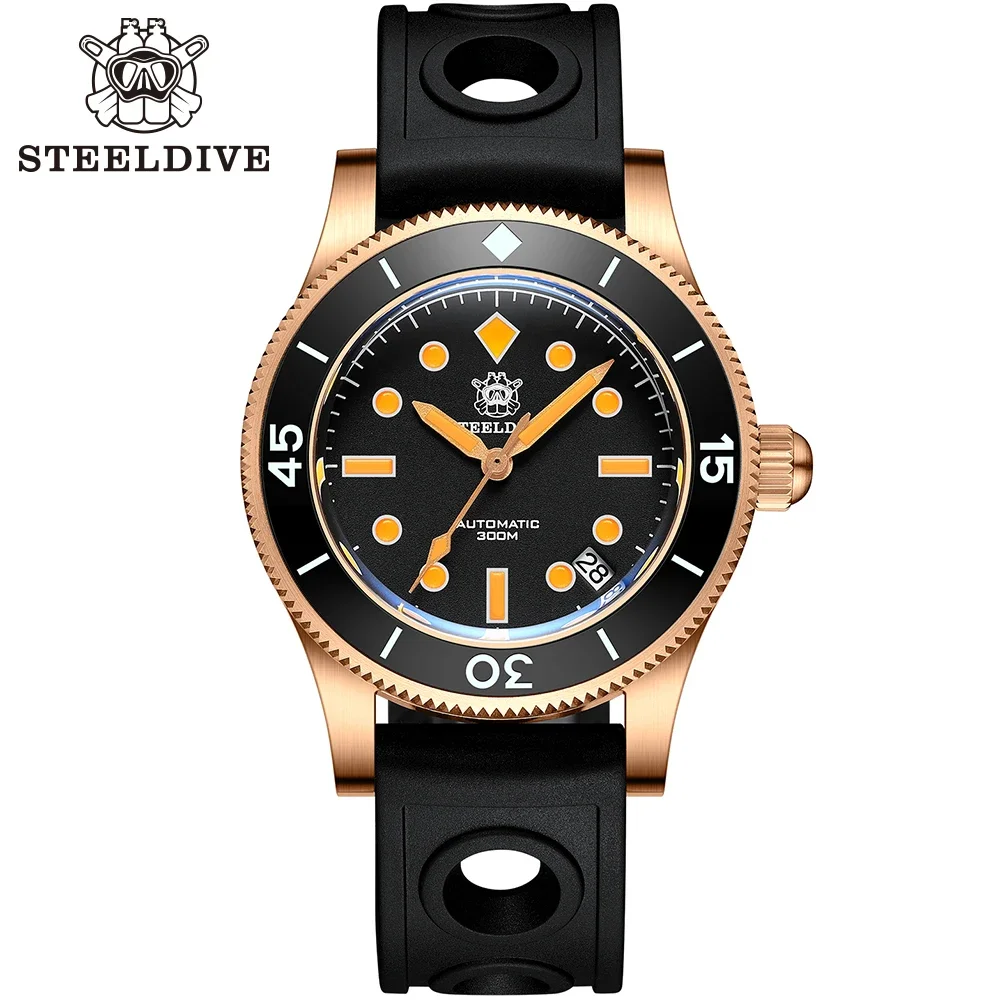 

Steeldive Bronze Watch SD1952S 30ATM Water Resistant Ceramic Bezel NH35 Bronze Vintage Diver Watch Dropshipping