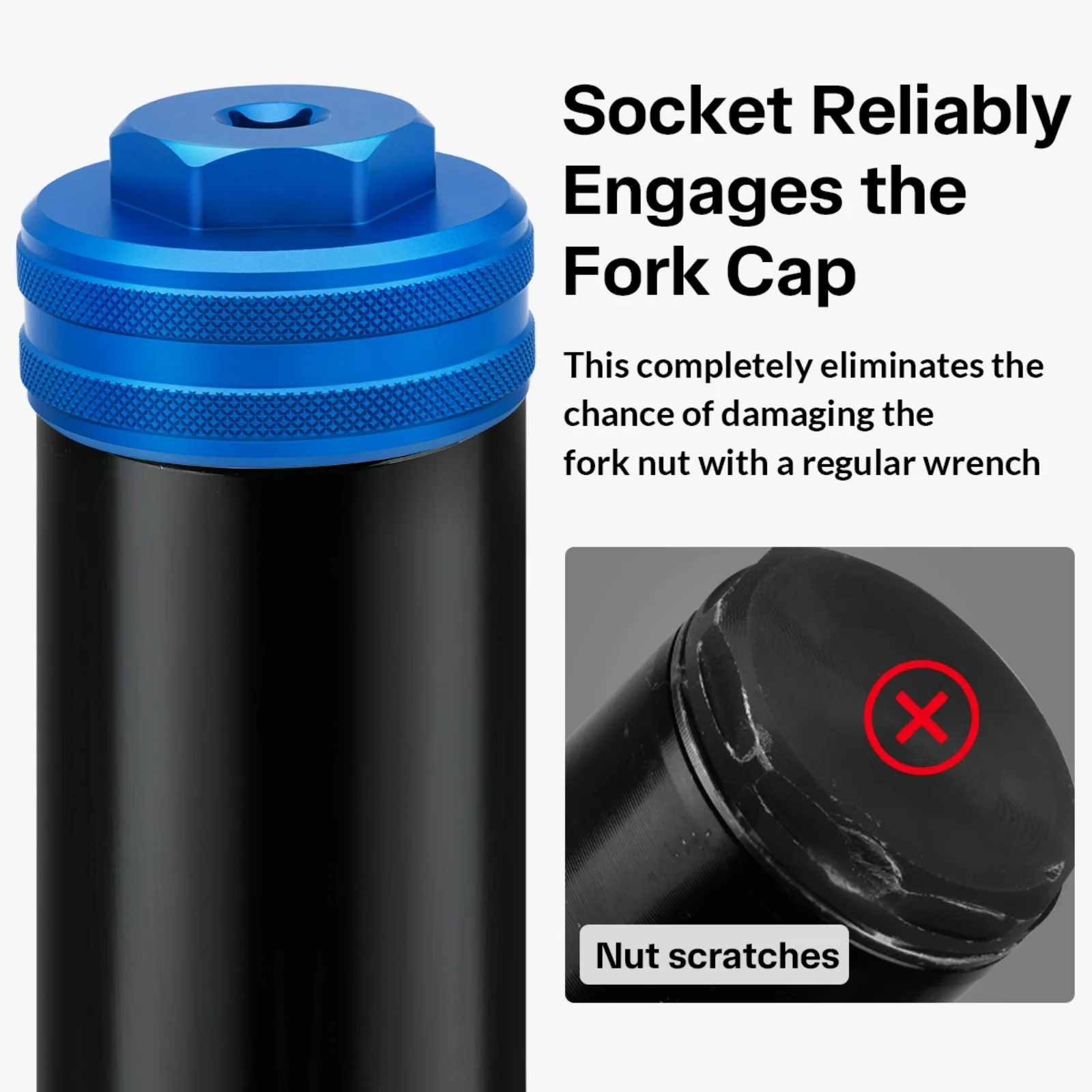 GMIPIX 49mm Fork Cap Nut Socket Motorcycle Fork Top Cap Remove Installation Tool Compatible With YZ250F YZ450F YZ250