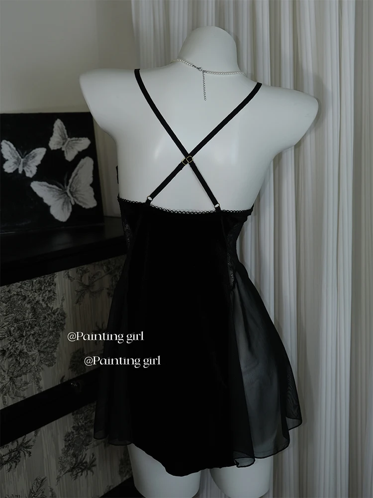 little black dress lingerie Short Slip Dress
