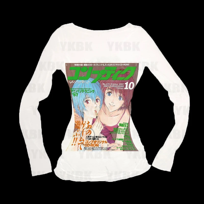 Süße Mädchen Casual Baby Tank Harajuku Print Print Sommer Straße Slim Tank Tops Vintage Y2k Stil Anime Mädchen Frauen 90er Jahre T-Shirt