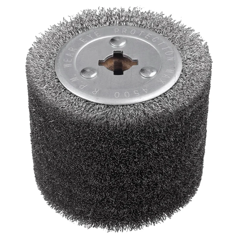 4.7Inch X 4Inch Stainless Steel Wire Brush Drum Resurfacing Tool, Brush Wheel Wire Wheel Polishing Tool Removing Rust