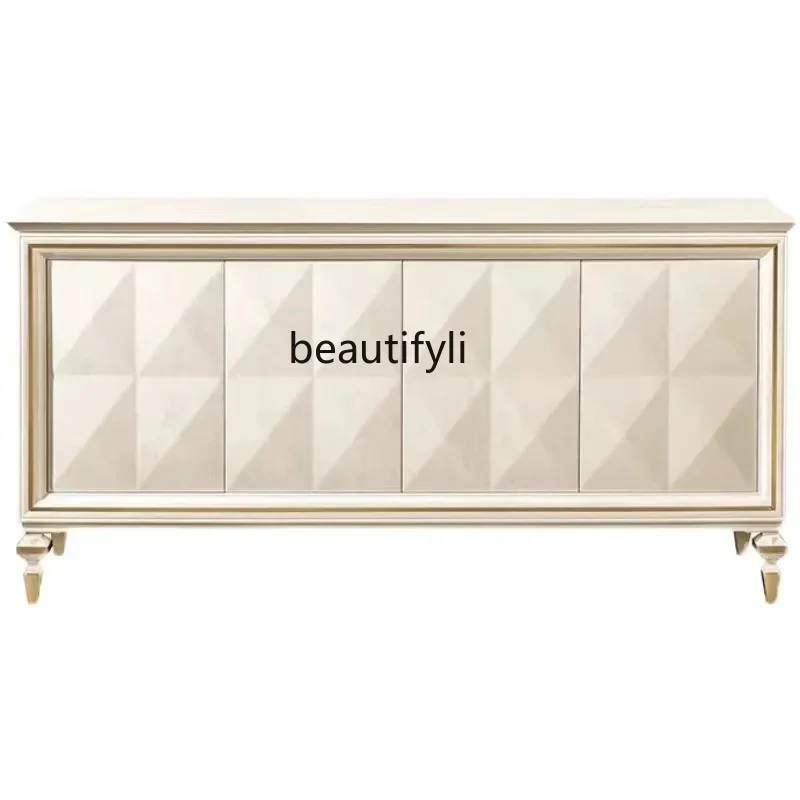 Cy American الخشب الصلب الحديثة بسيطة وخفيفة فاخرة غرفة المعيشة مدخل خزانة الديكور قاعة خزانة غرفة نوم كابينة التخزين #2