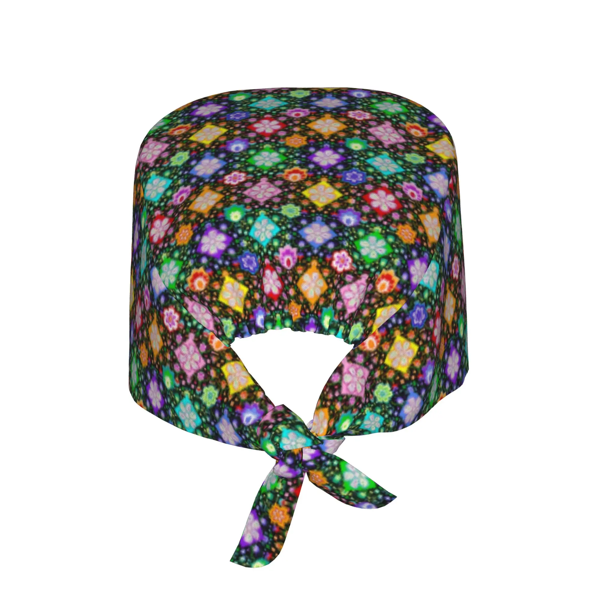 Poland Folk Flowers  Cleaning Working Cap Comfortable Polish Floral Art  Scrub Cap Surgicals Hat Nurse Scrubs Hat For Dentist