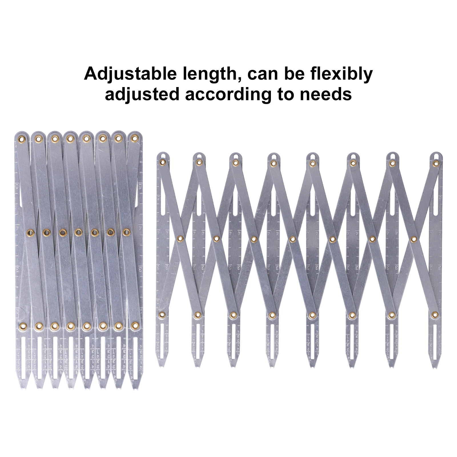 

D2 Expanding Sewing Gauge Adjustable Length Multifunctional Anti Rust DIY Curtain Accessories Household Curtain Equal Measure