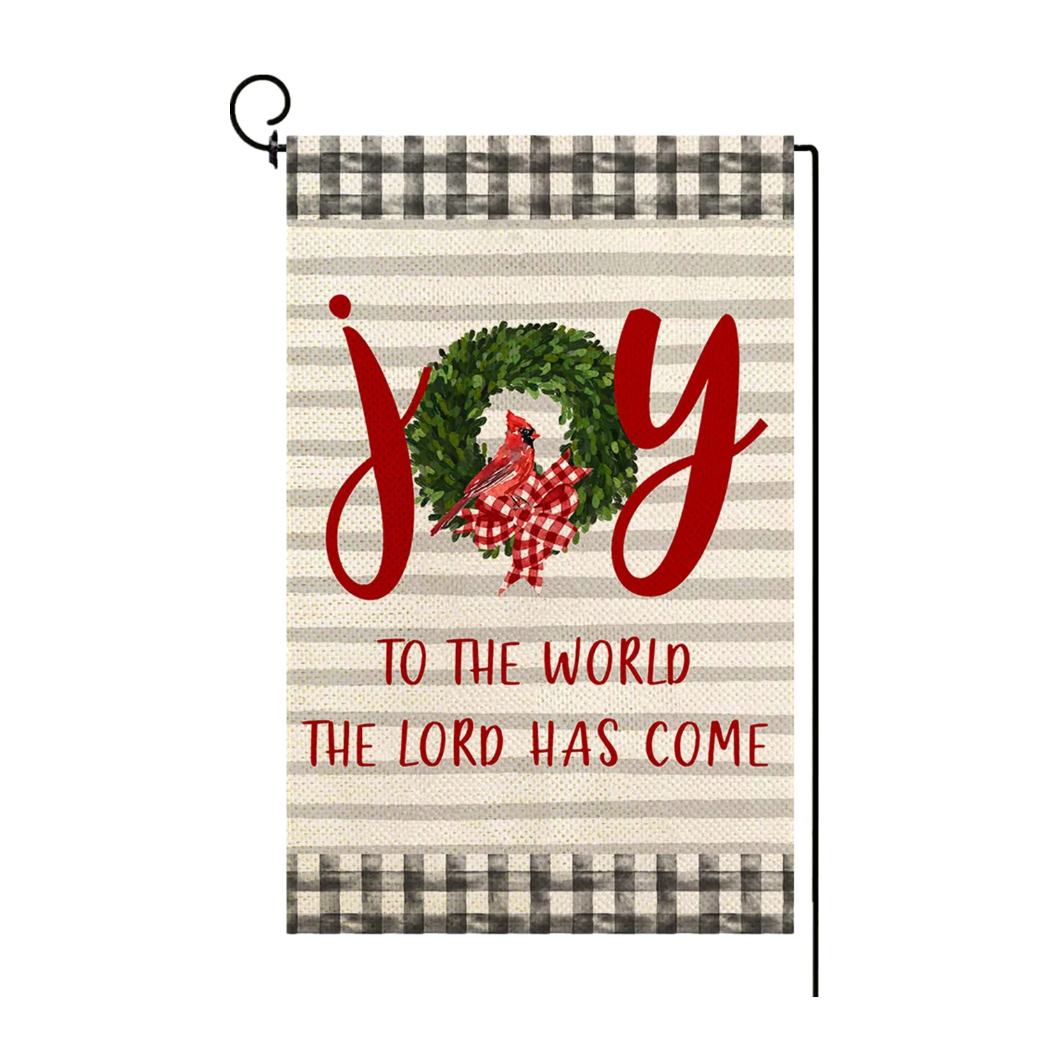 Christmas Garden Flag 12×18 Inch Digital Printing Fade Proof Polyester 100D Outdoor Vivid Color Durable Decorations Party