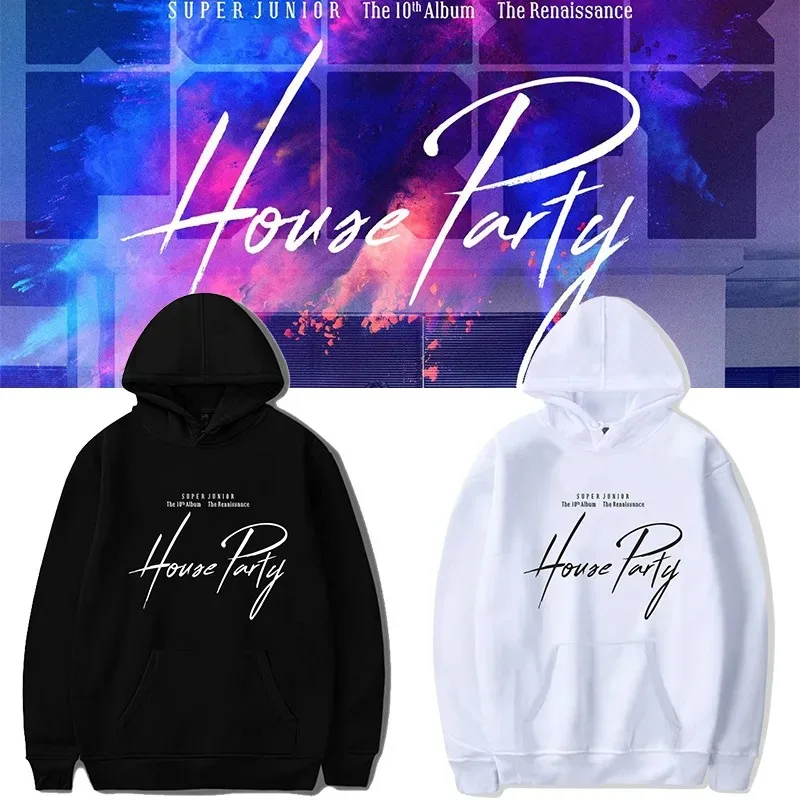 

Y2KSuper-Super Junior House Payty Hoodie para mulheres, pulôveres unisex K-Pop Hip-Hop, moletom de qualidade premium