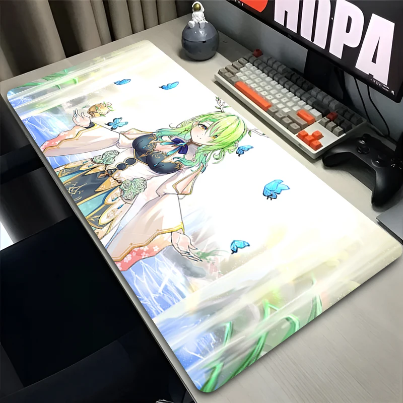 Mouse Pad Laptop Anime Extended Desktop Mat Computer Gamer Mousepad Hololive Ceres Fauna PC Gaming Accessories Keyboard Pad