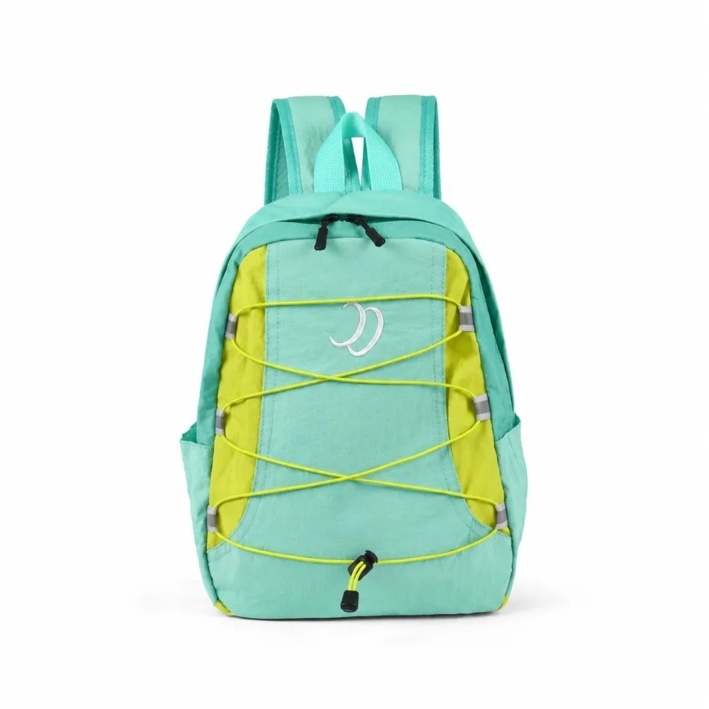 Vintage Patchwork Backpack Contrast Color Japanese Style Nylon Shoulder Bag Versatile Patchwork Design Travel Backpack