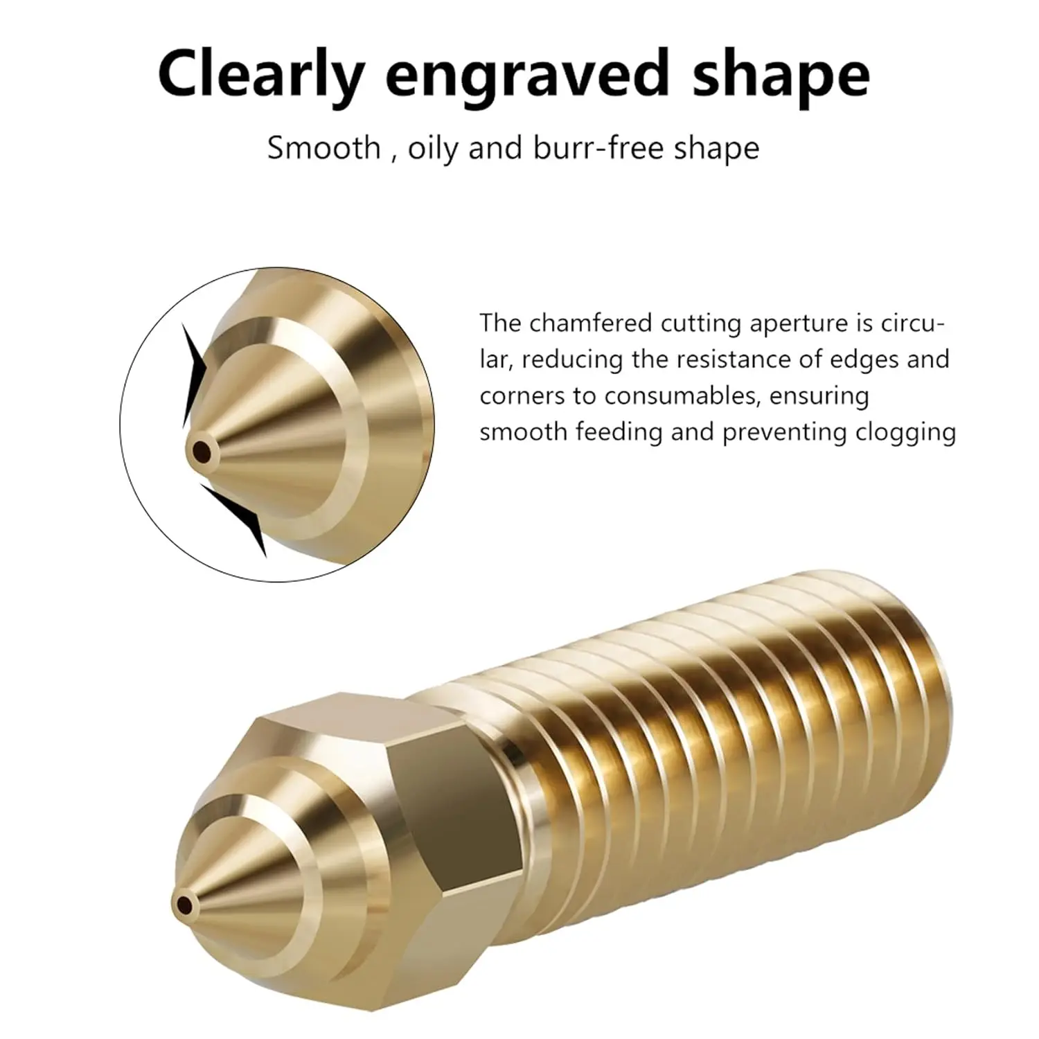 Crealiteit 10 Stuks K1 Messing Nozzles Kit, 3d Printer 10 Stuks Hoge Snelheid Nozzles K1, K1 Max, Ender 3 V3 Ke, CR-10 Se, CR-M4