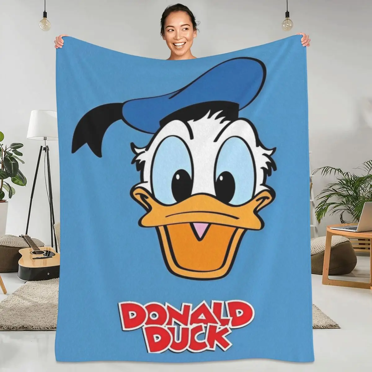 Warm Blanket Travel Donald Duck Throw Blanket Cartoon Flannel Bedspread For Couch Bed Print Sofa Bed Cover