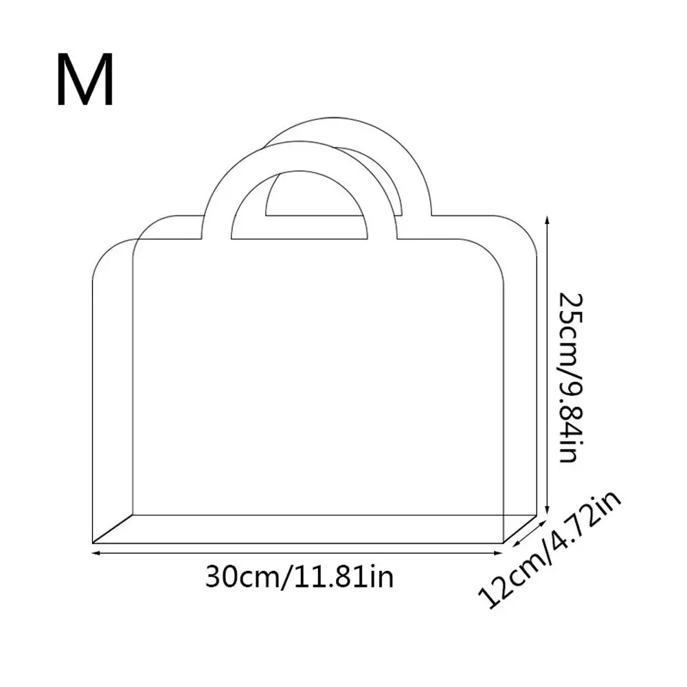 

Minimalist PET Transparent Flower Handbag with Handle Multifunctional Flower Bouquet Wrapping Boxes Clear Flower Bag Wedding