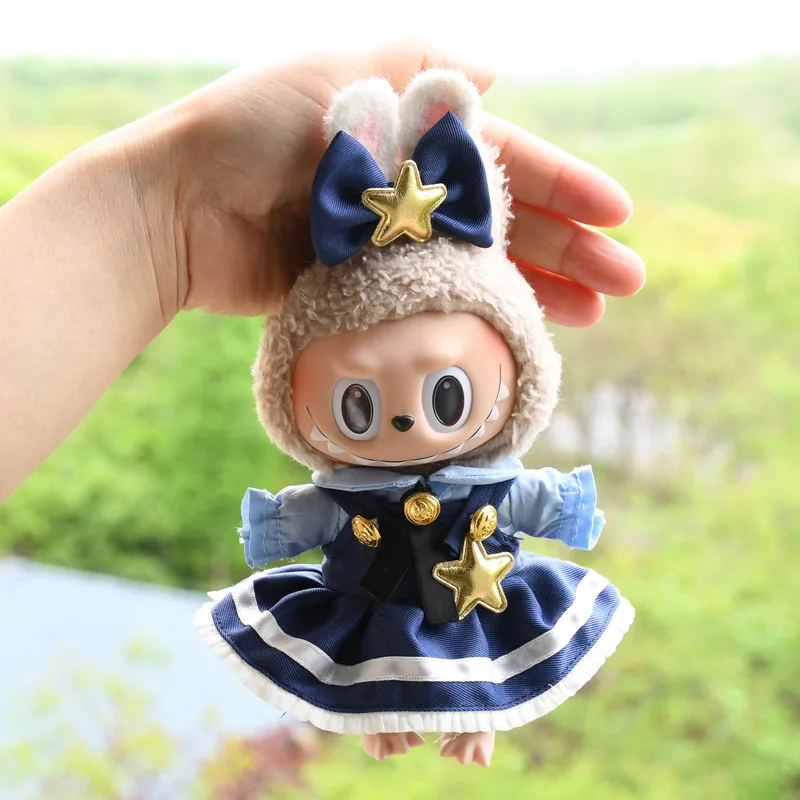 Labubu’ Dress Suit 17cm Mini Plush Doll\'S Clothes For Kpop Idol Stray Kids Dolls Hoodie Clothing Diy Gift Vinyl Doll Clothes