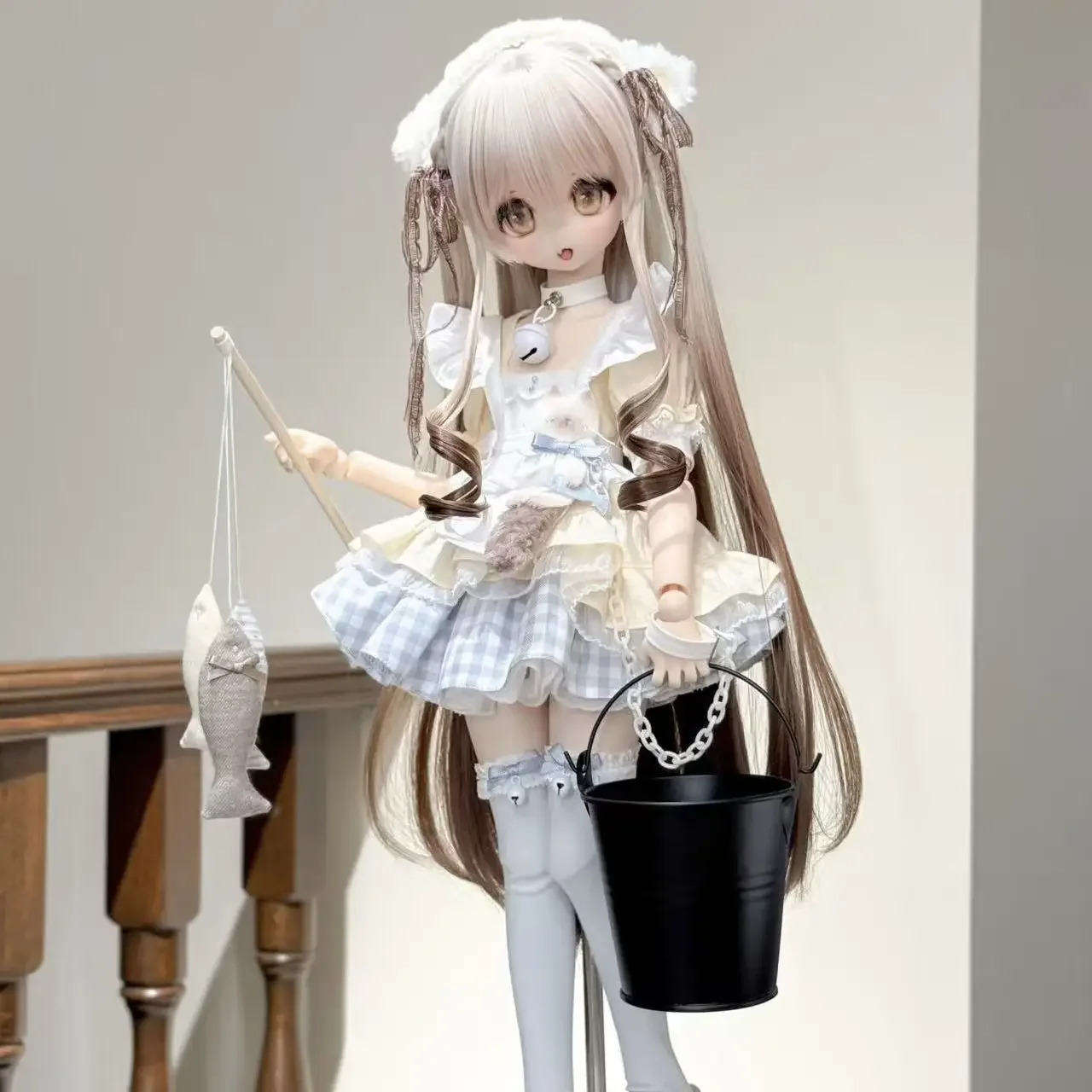 Fashion 1/4 Doll's Clothes Suit for 45cm Bjd Doll Cute Princess Dress Set Girl Toys Dress Up Play House Doll Accessories,No Doll