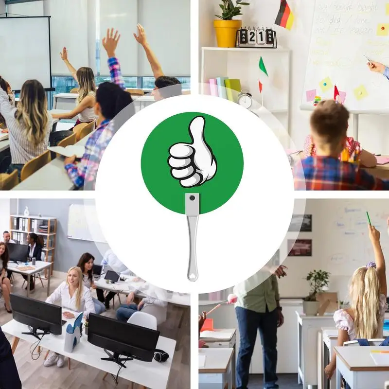 لافتات تفاعلية محمولة باليد للتصويت في الفصول الدراسية ، مضارب عروض ، مجداف نعم ، مناسبة ومدرس ، طالب ، 10 * *