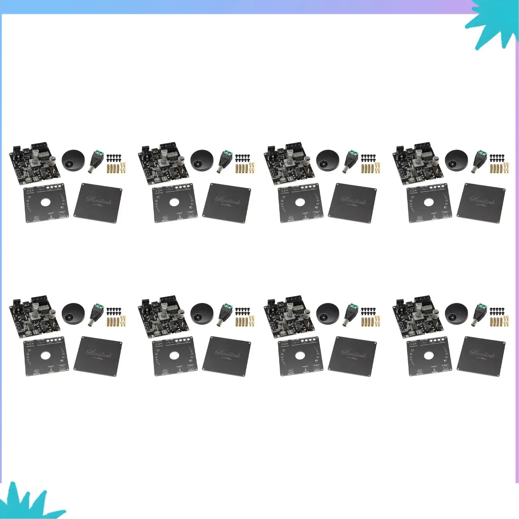 ABZW 8X XY-AP50L Mini Bluetooth 5.0 50W + 50W Daya Audio Nirkabel Papan Amplifier Digital Stereo Amp 3.5MM AUX USB Aplikasi