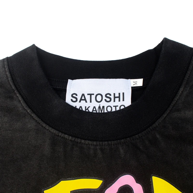 Y2K Vintage Men Satoshi Nakamoto T Shirt Summer Streetwear Tee Fast Delivery