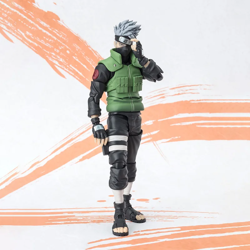 Original box Bandai SHF NARUTO  KAKASHI HATAKE NARUTOP99  Figure Finished Model kit Anime full Action Toy Gifts for kids