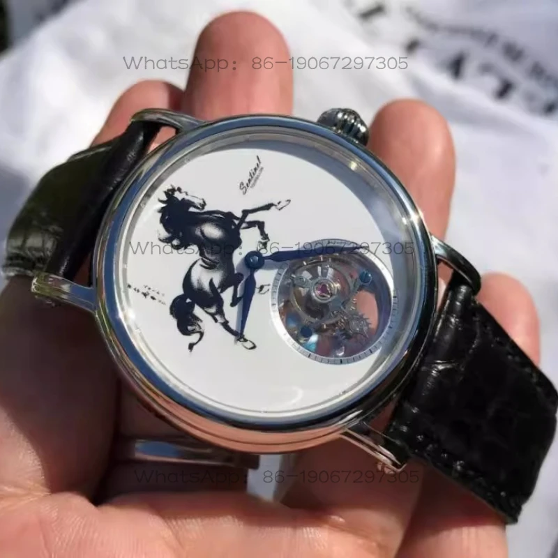 

Часы с механизмом Tourbillon ST8000. Элитные часы Horse Zodiac Tourbillon. Мужские механические часы с эмалевым циферблатом
