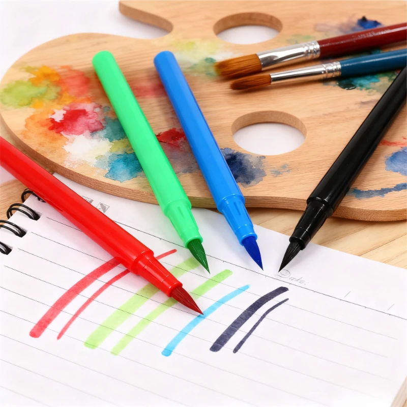 

18-цветные моющиеся акварельные ручки, канцелярские принадлежности, акварельная ручка с мягким наконечником, акварельные ручки, маркер для художественной живописи, школьные принадлежности