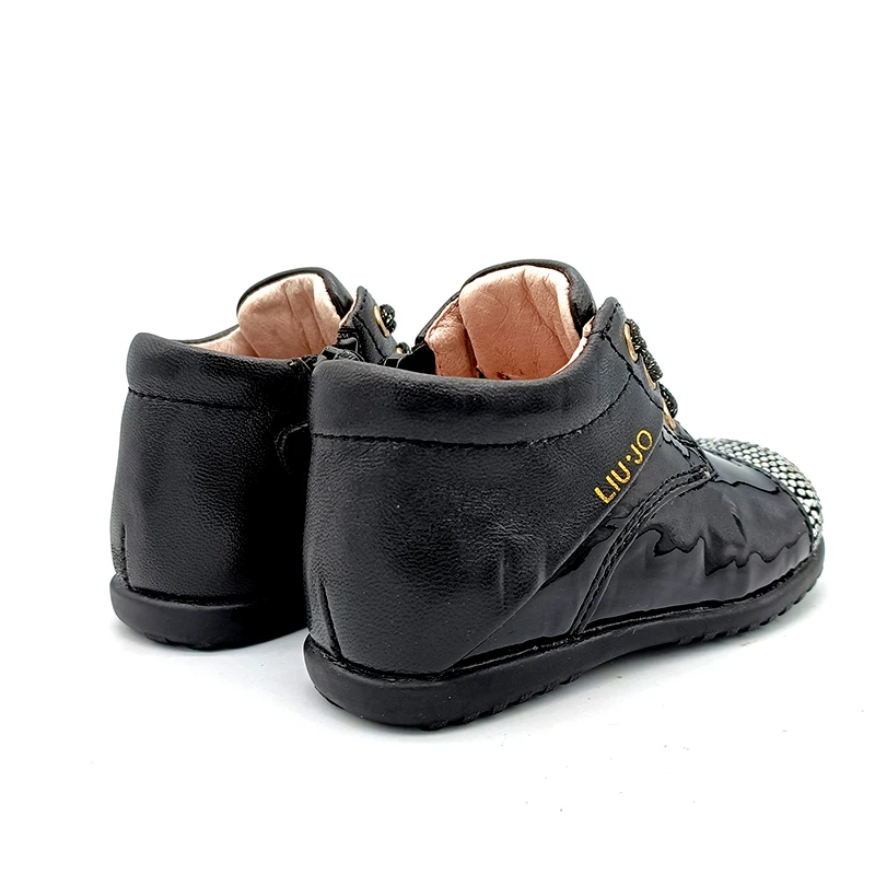 New 1pair Genuine Leather Orthopedic back hard rhinestones Children Girl shoes,Fashion kid shoes