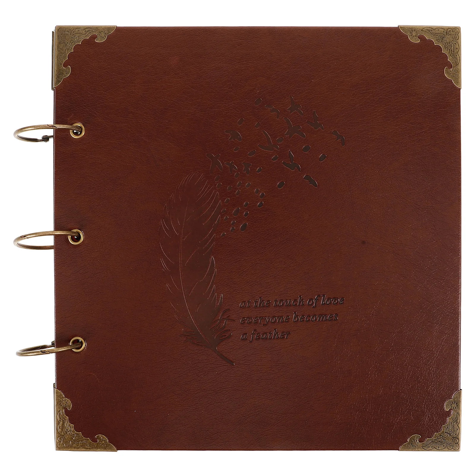 

Artistic Photo Album 3 Ring Binder Pu Cover Vintage Diy Scrapbook For Family Memories Adventure Travel Memory Book