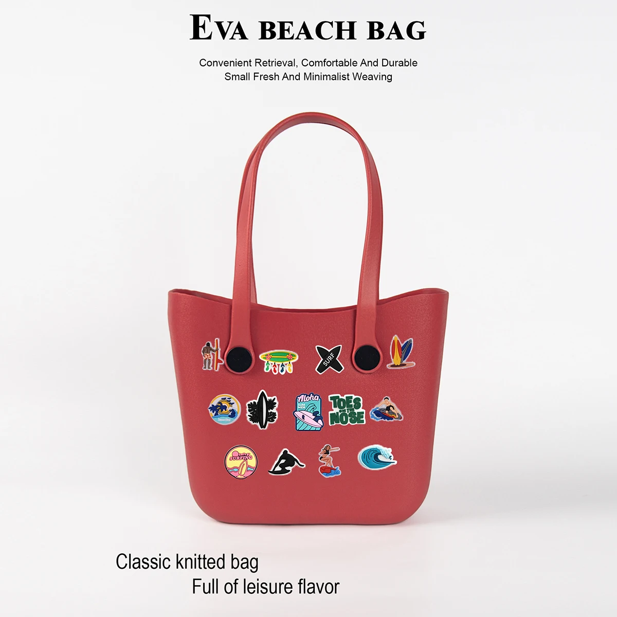 

Summer Vitality Surfing Large-Capacity Eva Tote Bag, Made of Breathable and Waterproof Material, Suitable for Travel, Vacation, Beach Sports, Shopping, and Meeting Daily Storage Needs. It Can Hold Mobile Phones, Tablets, Books, and Other Items, and Is Ver