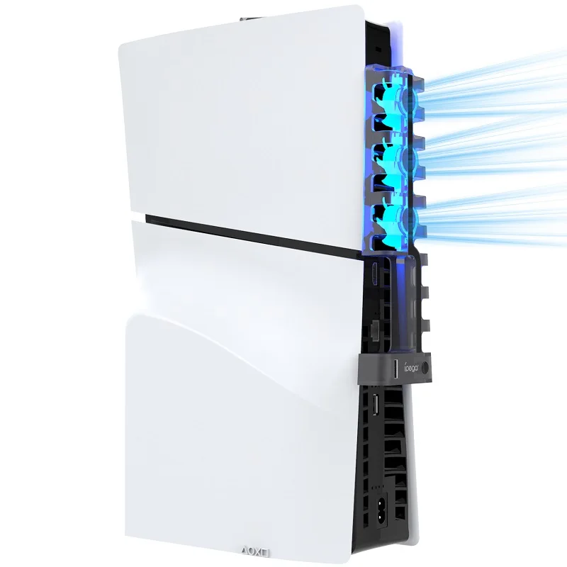 

For PS5 Slim Host Silent Cooling Fan Rapid Cooling Intelligent Temperature Control Induction Rear Heat Sink Accessories