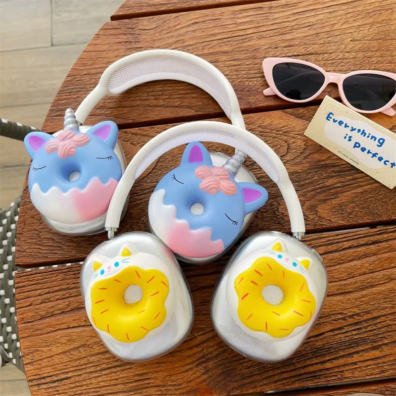 

Donut Cat Case for AirPods Max Protective Headset Headphone Airpod Max Case Cover