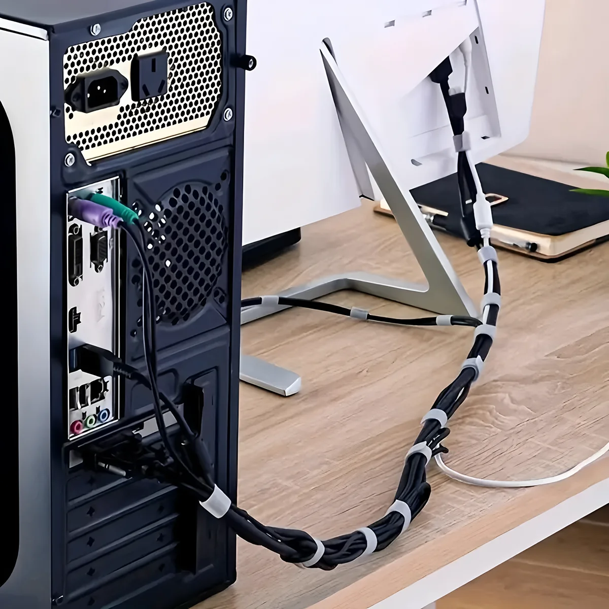 3 個のシンプルでポータブルなケーブル オーガナイザー、家庭用データ ケーブル プラグとケーブル ストレージ ツール、毎日の家庭用ケーブル タイ