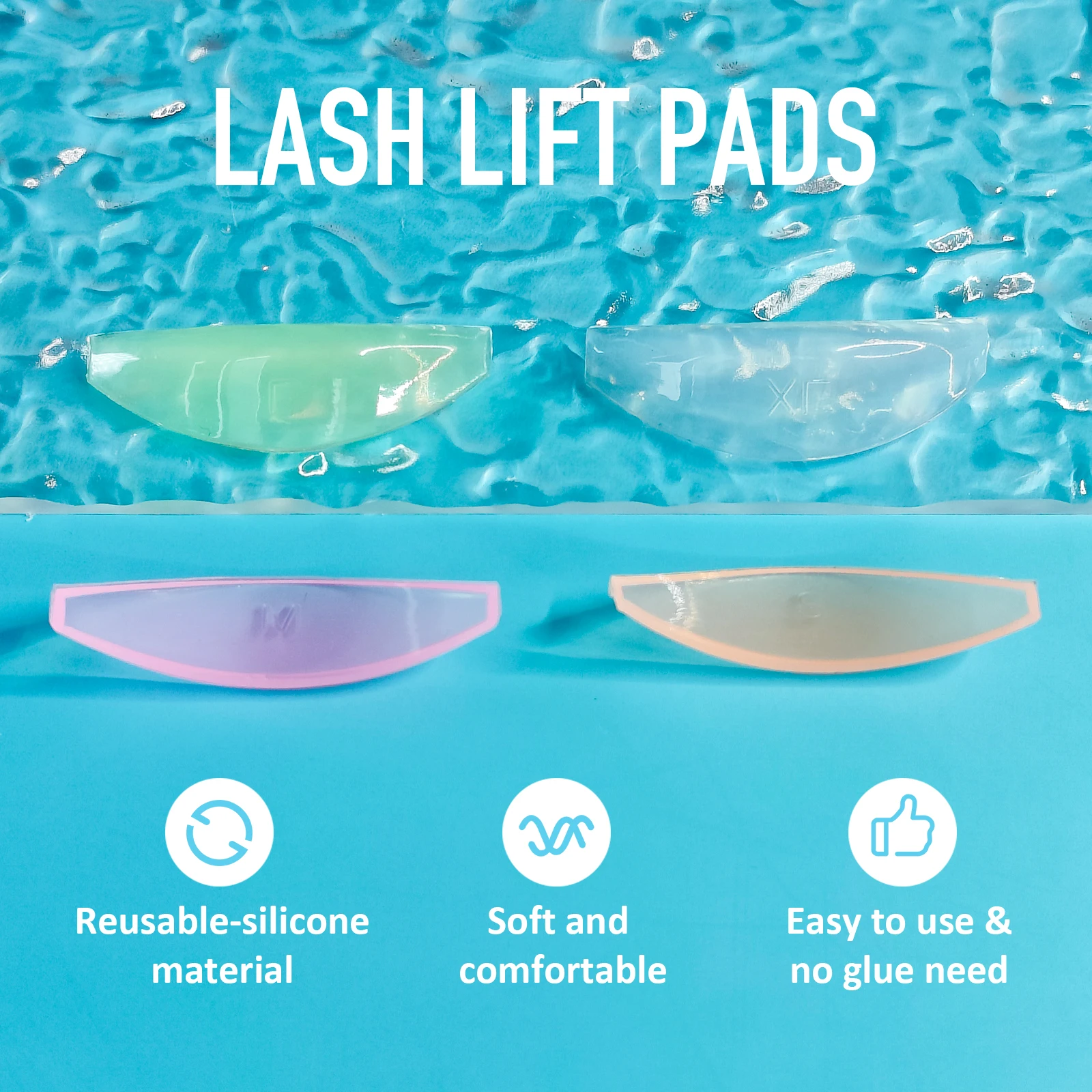 Libeauty NEW Silicone Eyelash Perm Pad Lifting Lashes Rods Shield L Warped Eyelash Curler Accessories Applicator Makeup Tool