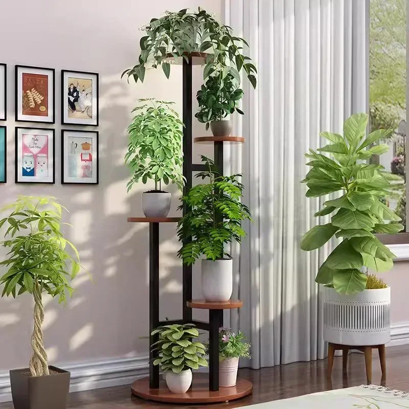 Nordic Luxe Plant Stand Buiten Slaapkamer Witte Bloemen Plant Achtergrond Raam Estante Para Planta Balkon Meubilair