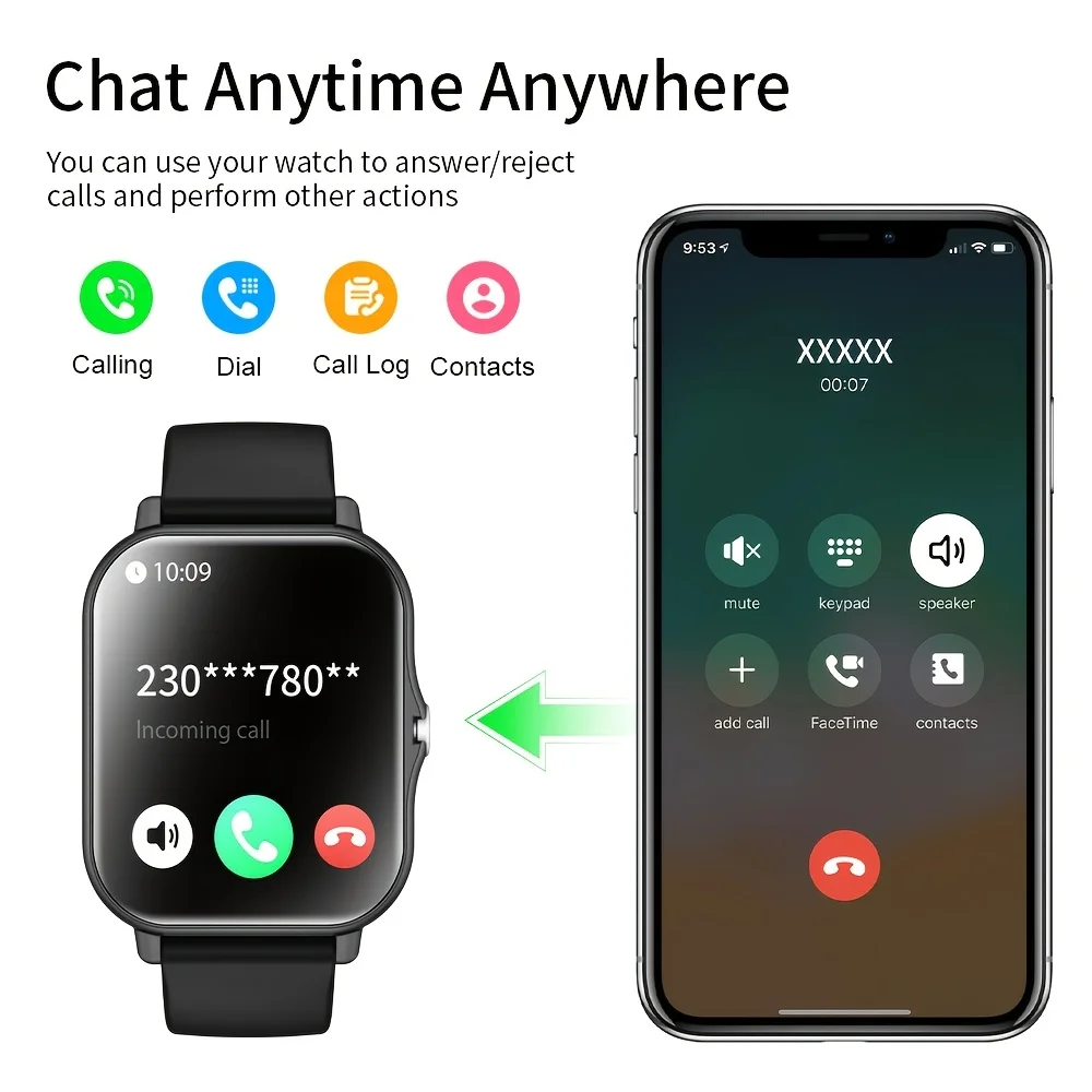 [Smart Watch, Wireless] Wireless Men'S And Women'S Smart Watch, 1.83-Inch Full Screen Touch, Dialing/Answering Calls, Pedometer image 2