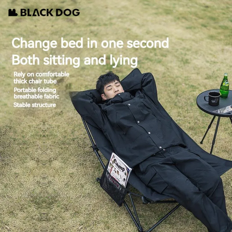 네이처하이크 BLACKDOG 캠핑 의자, 베개 포함 라운지, 사무실 낮잠, 가정용 안락 의자, 야외 접이식 해변 낚시 관광 의자