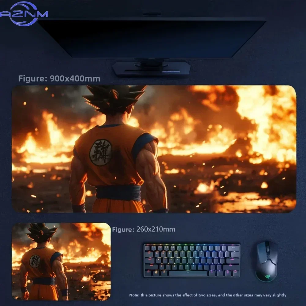 Anime Warrior Character Collage Print Mouse Pad, Rubber Non-Slip Base, Smooth Surface for Gaming and Office Desktop Computer Use